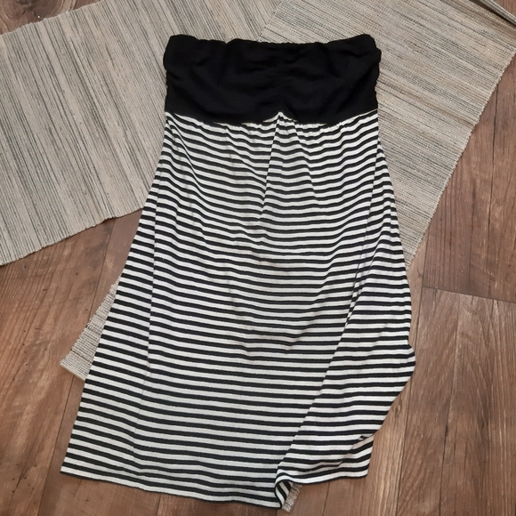 EXPRESS STRAPLESS DRESS SWIM COVER - UP BLACK & WHITE XS c - Picture 3 of 5